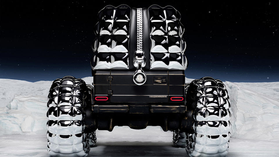 The back of the Mercedes-Benz x Moncler Project Mondo G