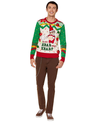 Farting Elf Ugly Christmas Sweater