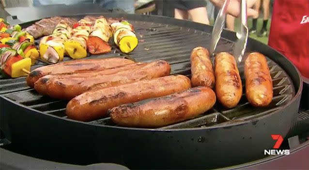 Sausages can be very high in salt, health experts warn. Source: 7 News