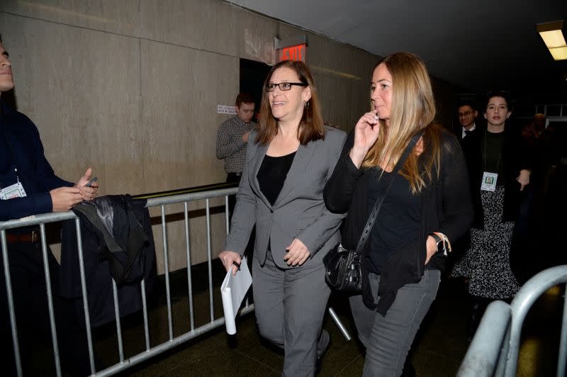 Film producer Harvey Weinstein arrives in New York State Supreme Court in the Manhattan borough of New York