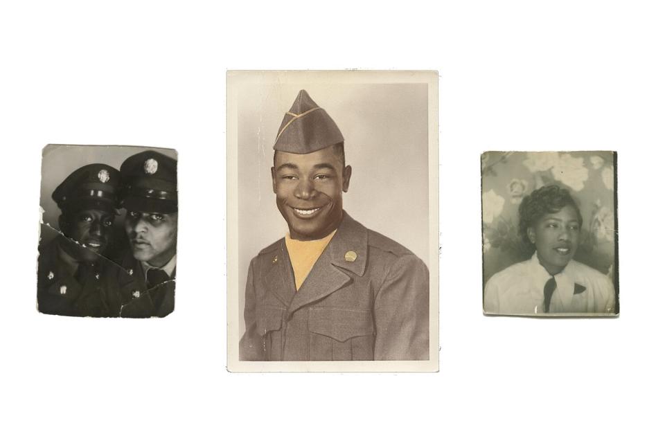 <i>Snapshot of Soldiers</i>, N.D. — <i>Asbury Sanders</i>, N.D. — <i>260 Ralph Avenue</i>, Brooklyn, N.D.