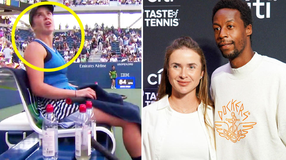 Elina Svitolina and Gael Monfils at the US Open.