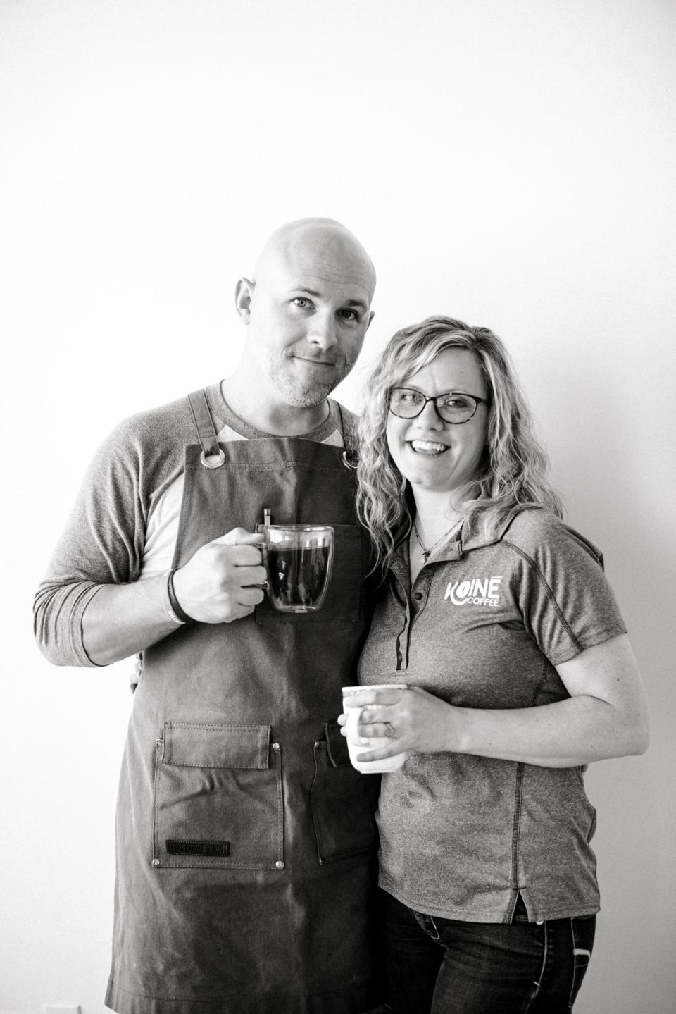 Geoff and Aimee Weaver own Koine Coffee. Their daughter Gracie also works with the family team.