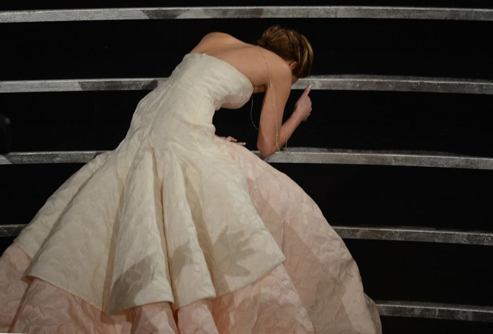 Jennifer Lawrence's Oscars Fall