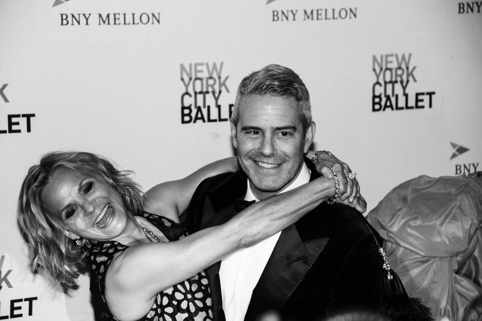 Amy Sedaris and Andy Cohen