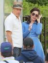 <p>Woody Harrelson and Lena Headey are seen on the set of <em>The White House Plumbers</em> in Albany, New York on June 16. </p>