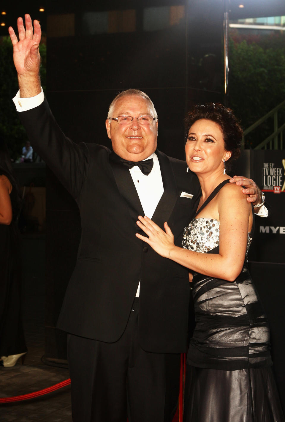 MELBOURNE, AUSTRALIA - MAY 03:  Neighbours actors Ian Smith and Kym Valentine arrive for the 51st TV Week Logie Awards at the Crown Towers Hotel and Casino on May 3, 2009 in Melbourne, Australia.  (Photo by Quinn Rooney/Getty Images)