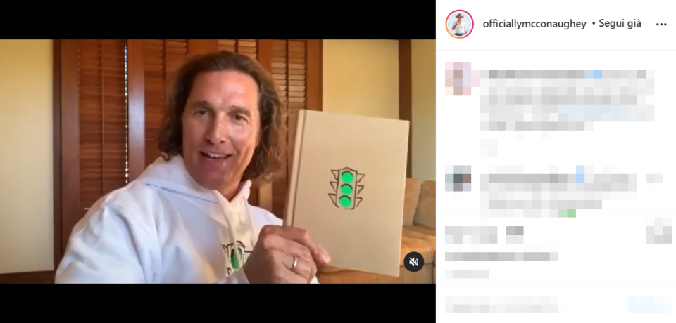 Matthew McConaughey e il suo nuovo libro autobiografico