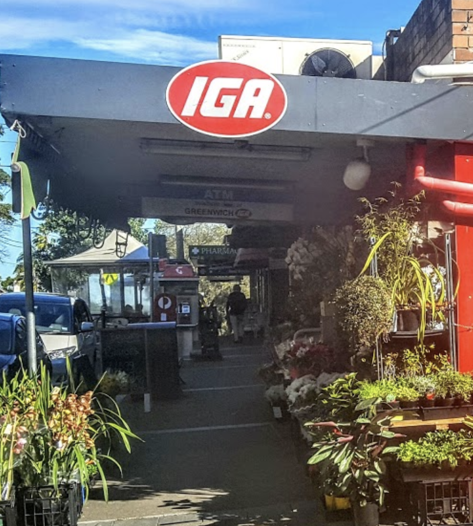 Front of an IGA store in Australia.