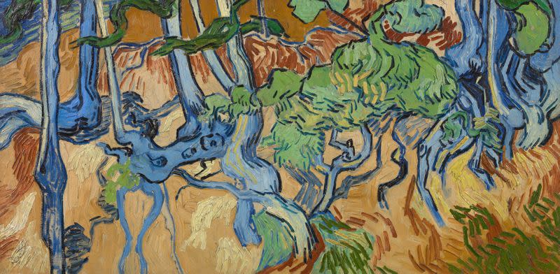 Dutch painter Vincent van Gogh's last painting 'Tree Roots'