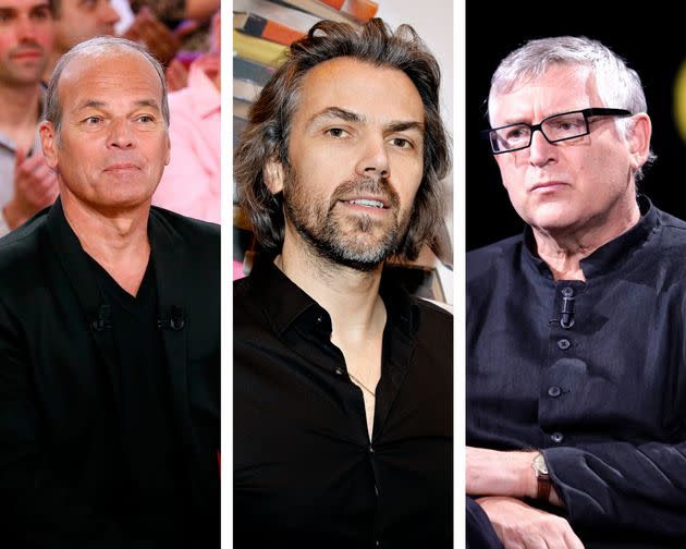 Laurent Baffie, Aymeric Caron, Michel Onfray, signataires de la tribune dans le JDD contre la chasse en enclos. (Photo: Montage photo)