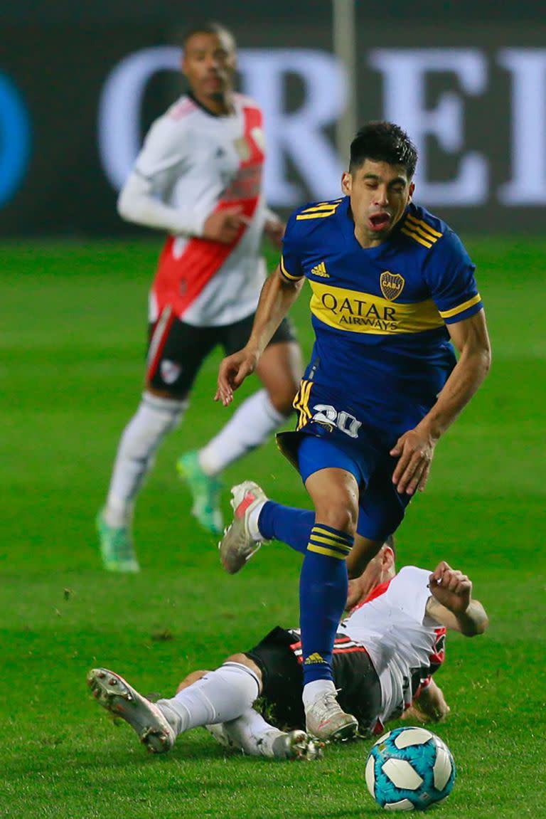 Juan Ramírez, una de las figuras de Boca en el Superclásico en La Plata