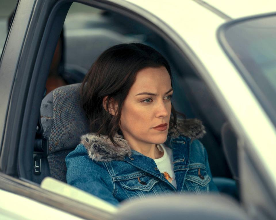 Riley Keough as Rebecca in ‘Under the Bridge’ (Darko Sikman/Hulu)