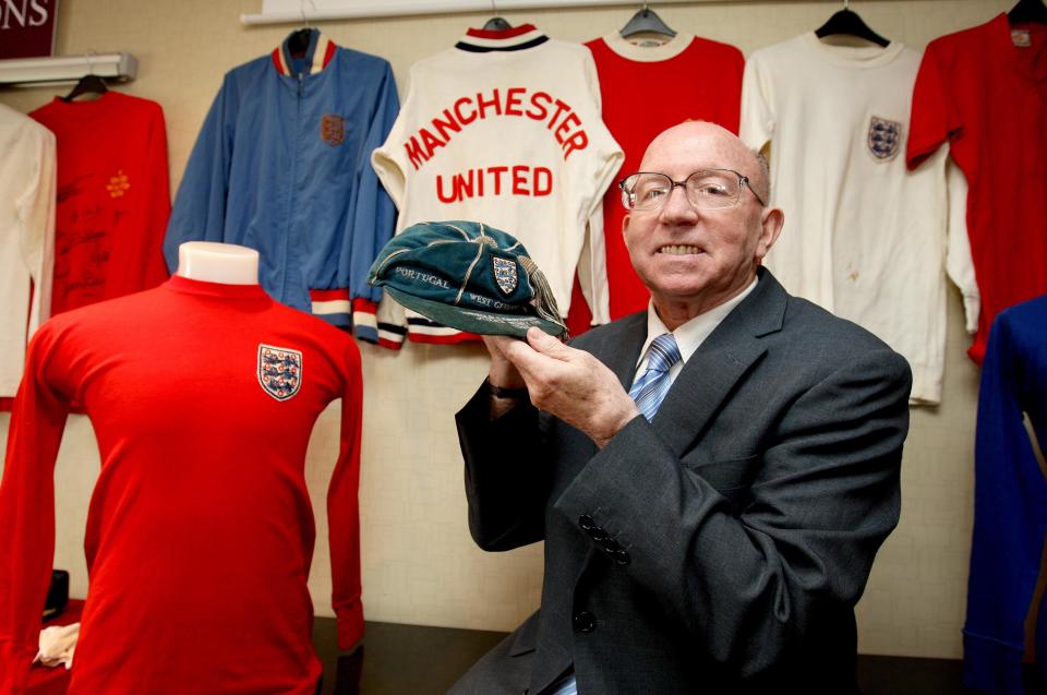 Nobby Stiles with his 1966 World Cup tournament cap (PA)