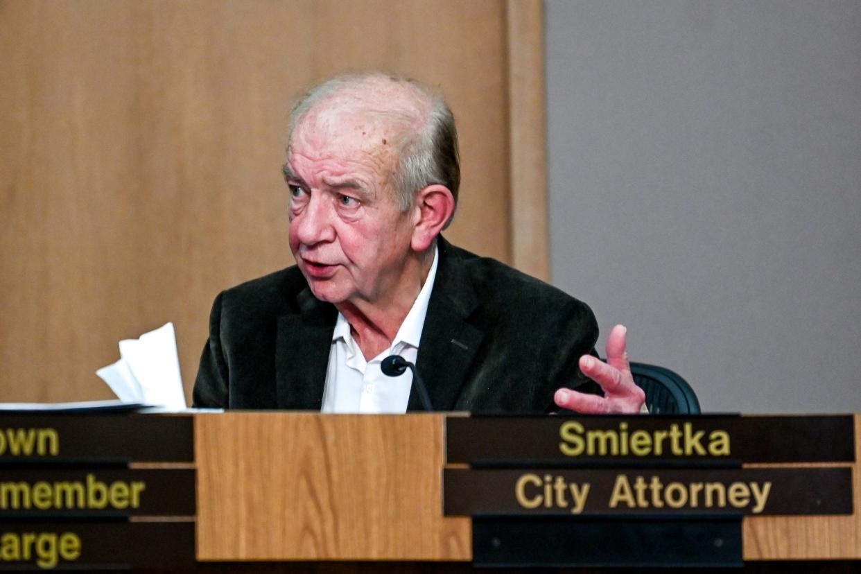 Lansing City Attorney Jim Smiertka and City Council were at odds with one another on July 24, 2023, during a committee meeting, arguing over who has jurisdiction over a complaint filed against Lansing Mayor Andy Schor.