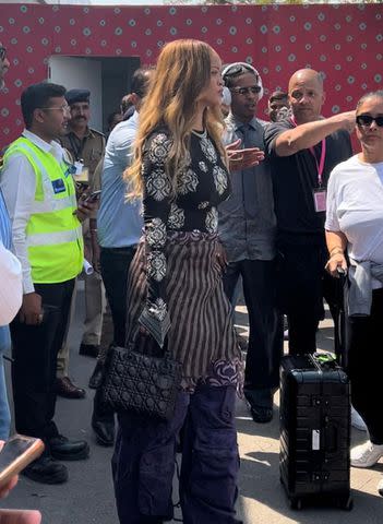 <p>Varinder Chawla / MEGA</p> Rihanna and ASAP Rocky seen arriving in Gujrat, India