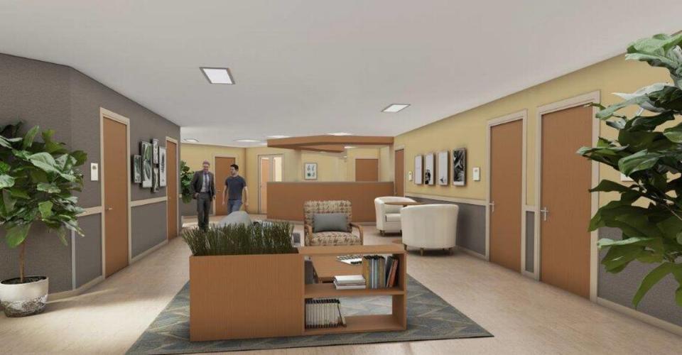 Miami Center for Mental Health and Recovery features warm, welcoming color schemes.