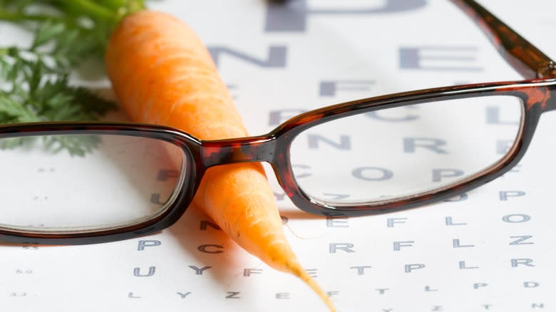 Carrot and glasses