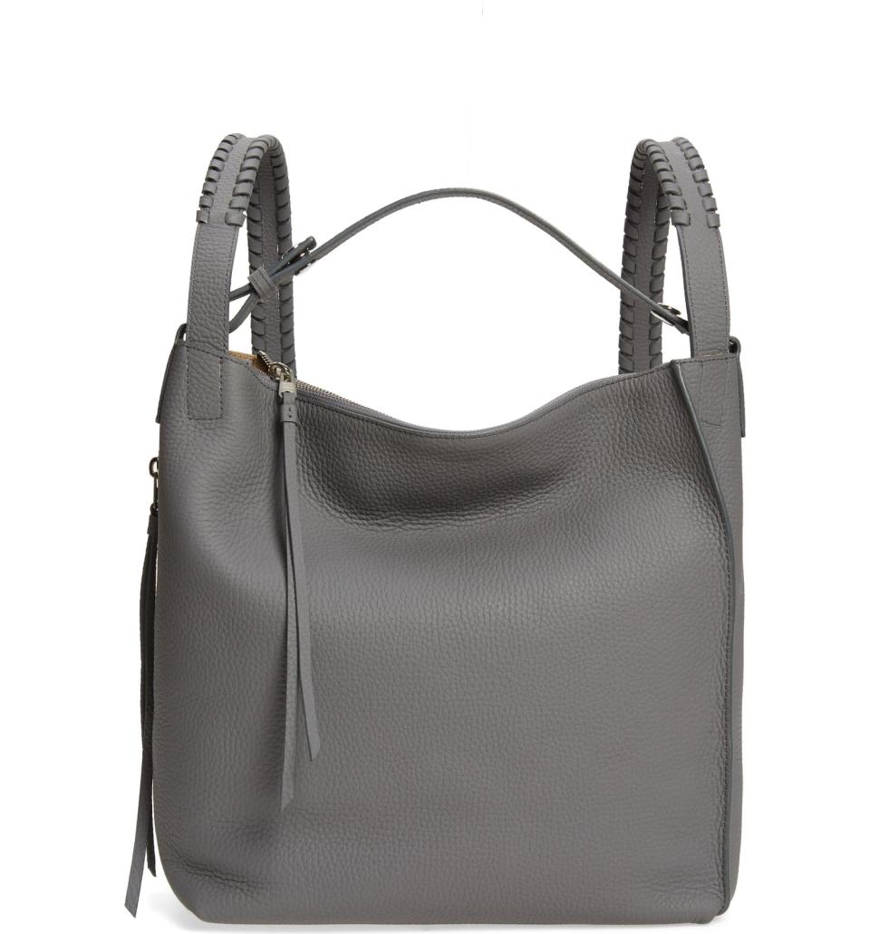 Allsaints Small Kita Convertible Leather Backpack. Image via Nordstrom.