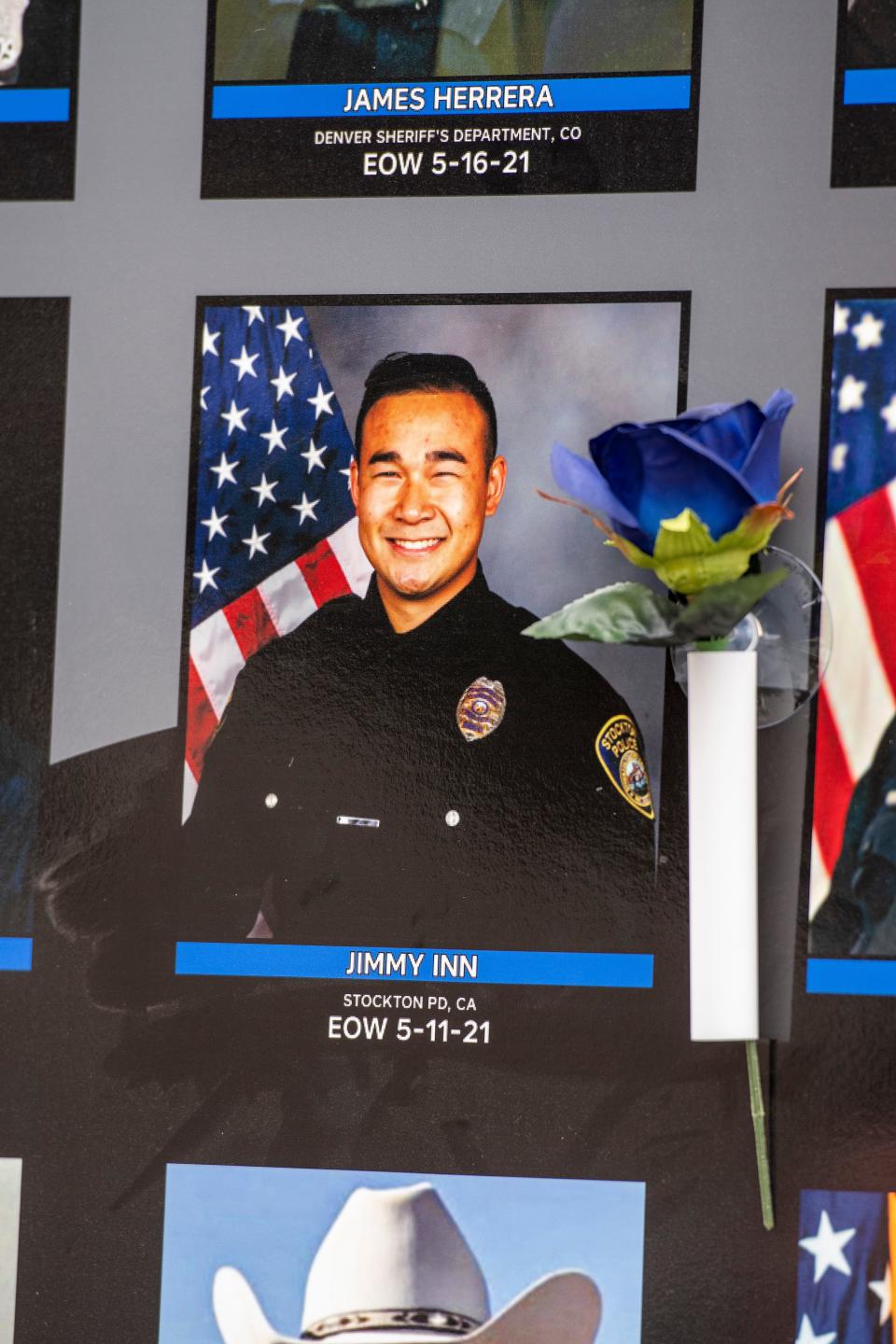 (2022/06/04) The Beyond the Call of Duty organization was at the Stockton Police Department Saturday morning to honor Officer Jimmy Inn who was killed in the line of duty,  The group is a 501(c)3 nonprofit organization dedicated to raising awareness of first responders lost in the line of duty and to support the families and communities of the fallen.