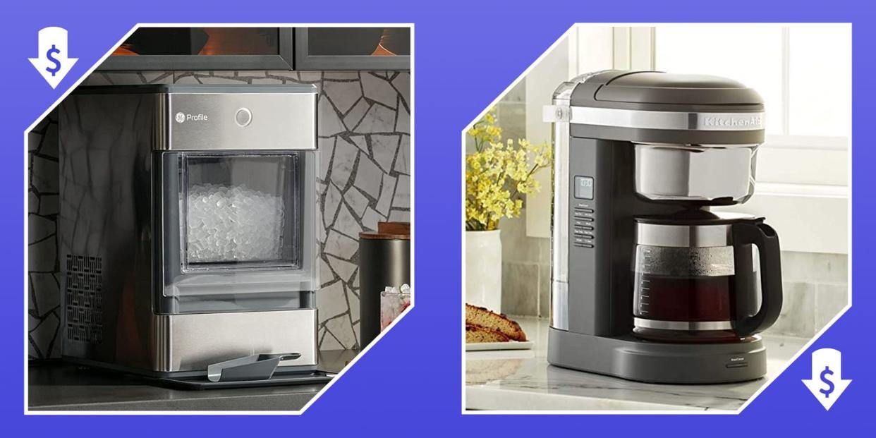 ge ice maker and kitchenaid coffee maker