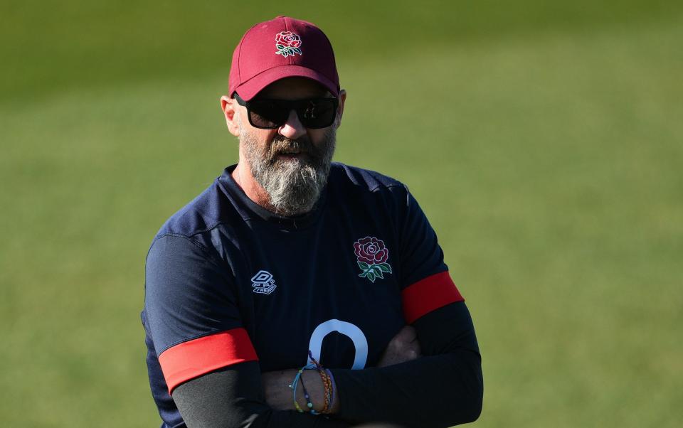 Andrew Strawbridge during an England Six Nations training session