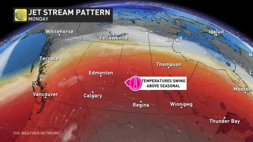 Monday ridge pattern on Prairies Aug 28 2024