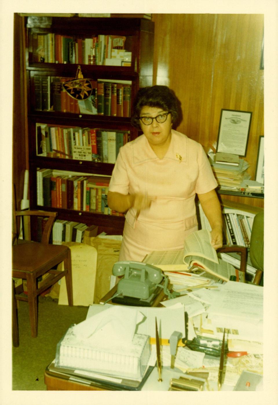 Dr. Clotilde García in her medical office in an undated photo.
