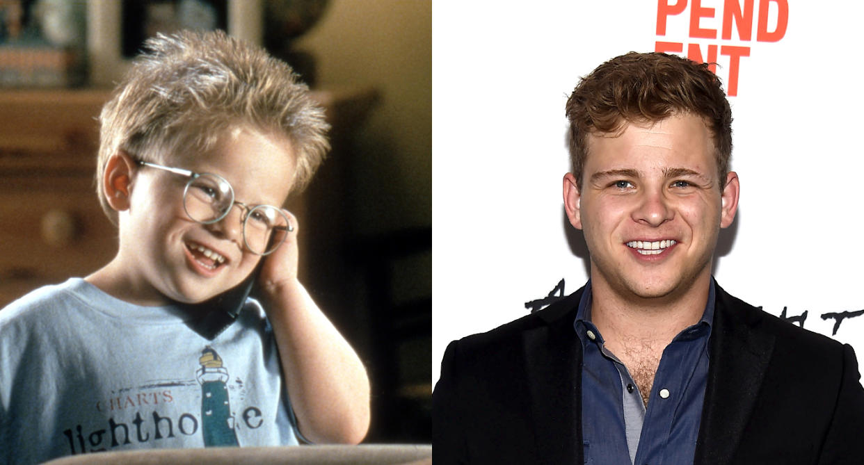 Jonathan Lipnicki in <em>Jerry Maguire </em>and now. 