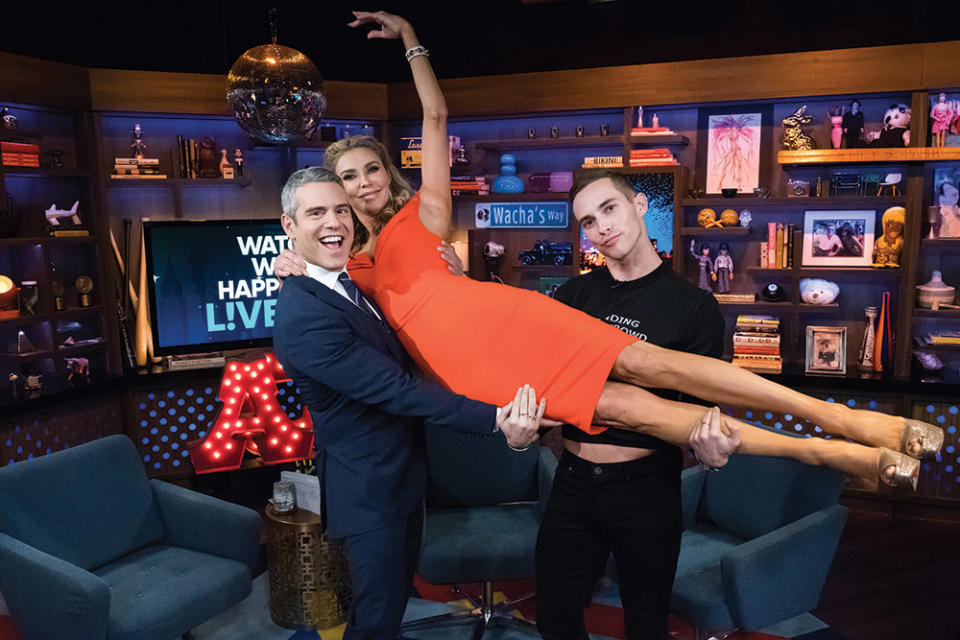 Cohen and Adam Rippon gave Brandi Glanville a lift on Watch What Happens Live in 2018.