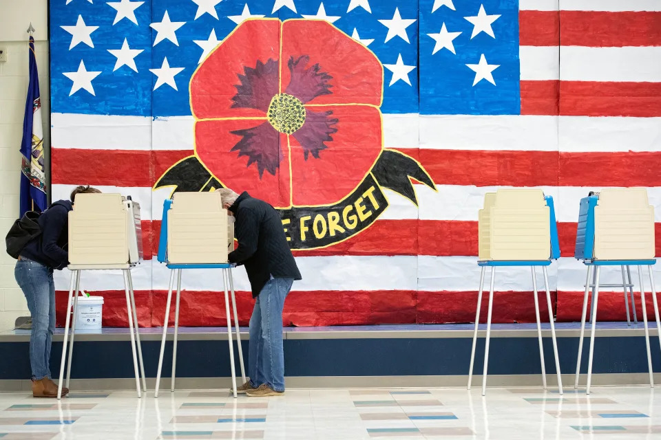 Voters cast their ballots