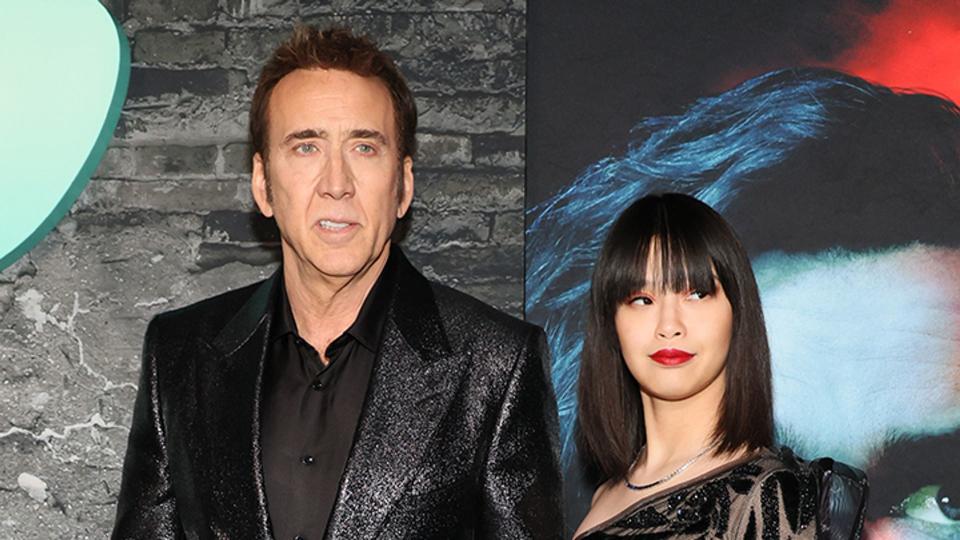 Nicolas Cage and fifth wife Riko Shibata at the Renfield premiere