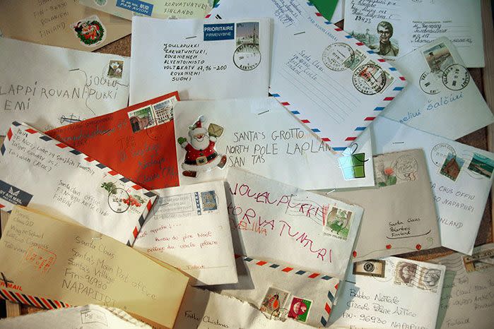 Just some of the letters Santa Claus receives. Image: Getty