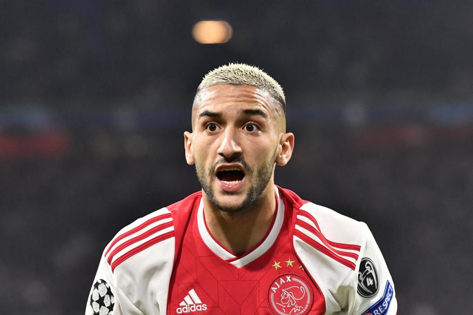 Changes: Ziyech could face a delay in completing his move to Chelsea Photo: AP
