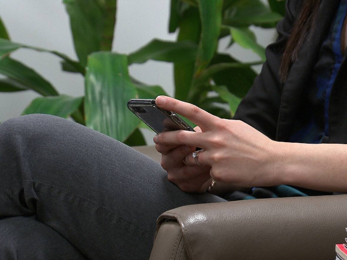 The Aboriginal Friendship Centre of Calgary received 10 phones before the COVID-19 pandemic and hasn't activated any of them since. (Warren Kay/CBC - image credit)