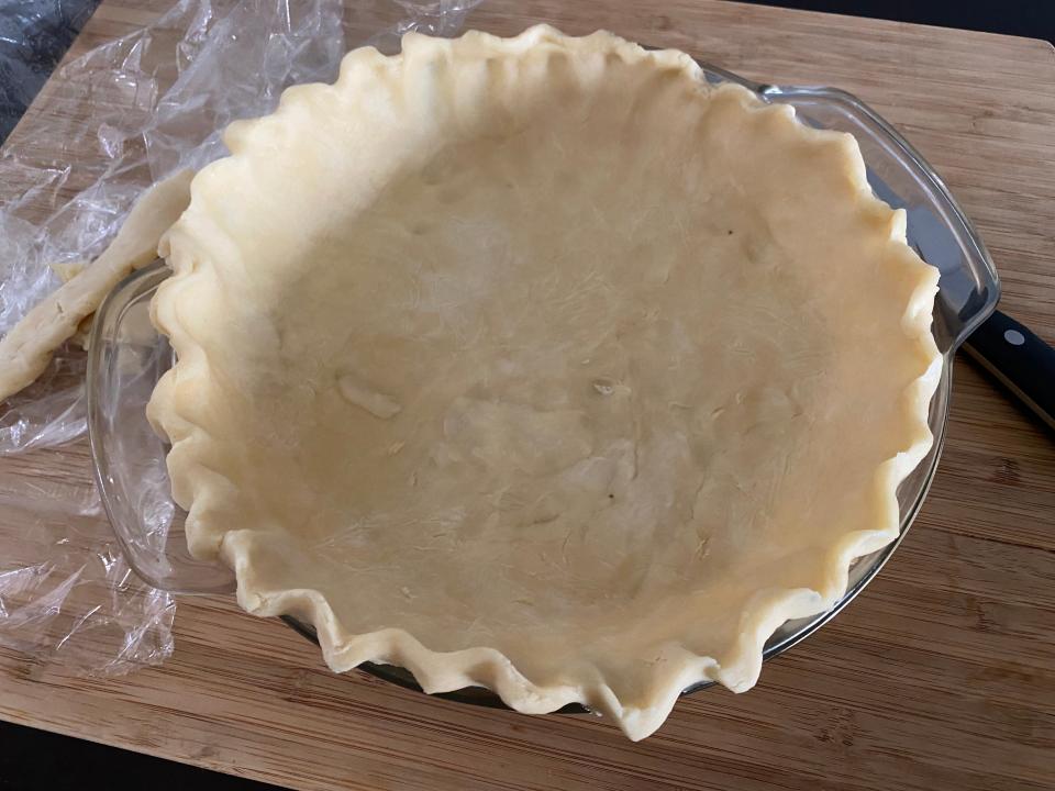 Homemade pie crust using Carla Hall's recipe