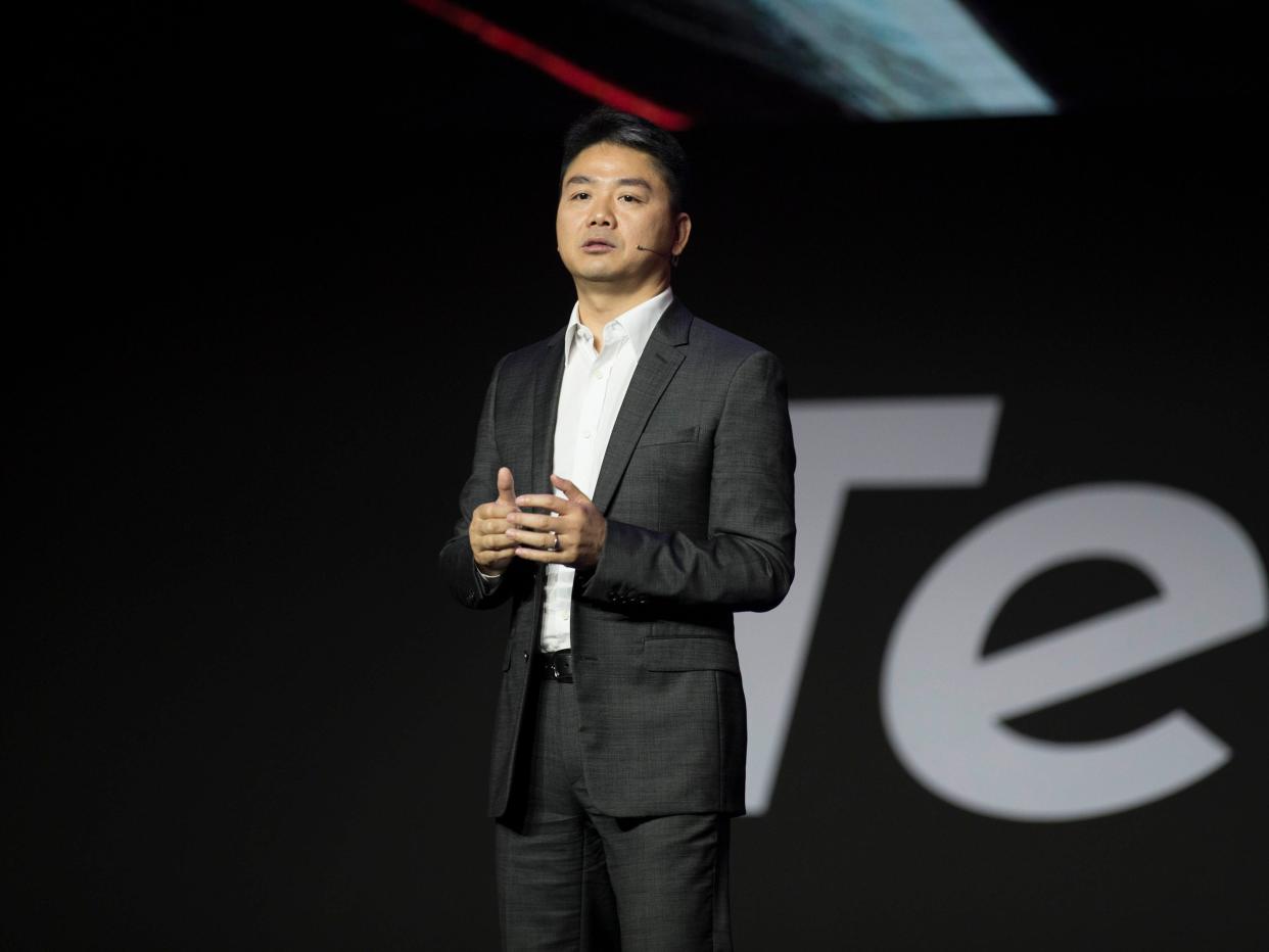 Liu Qiangdong, or Richard Liu, founder of JD.com, or JD, speaking at an event in 2017.