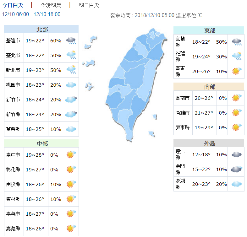 （取自中央氣象局網站）