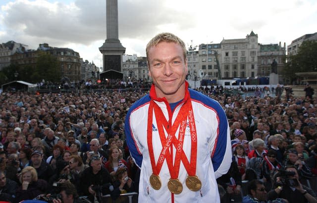 Chris Hoy won three golds in China 13 years ago (Steve Parsons/Pool/PA)