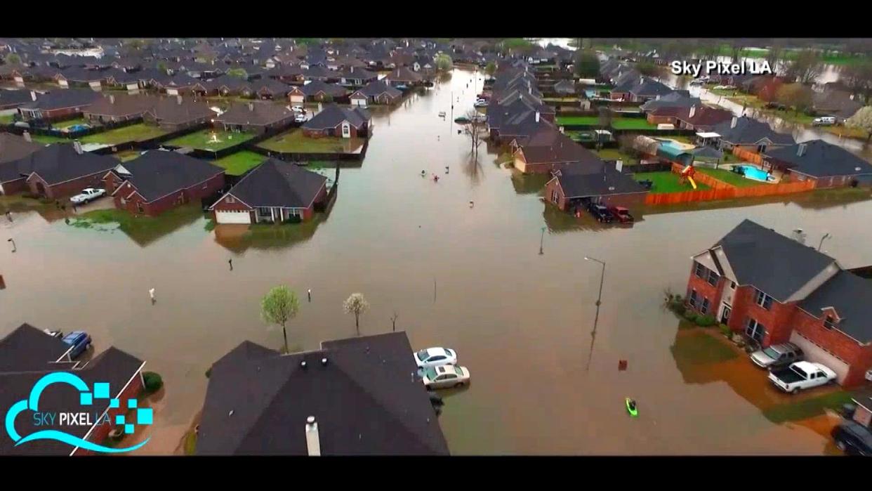 Dramatic Drone Footage Shows Scale of Louisiana Flooding