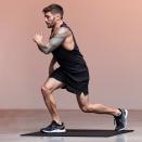<p>Lunge backwards with knee just above the ground and then drive the leg up strong before quickly switching feet with a jump and repeating on the other side. For a lower-impact option swap the jump for a step.</p>