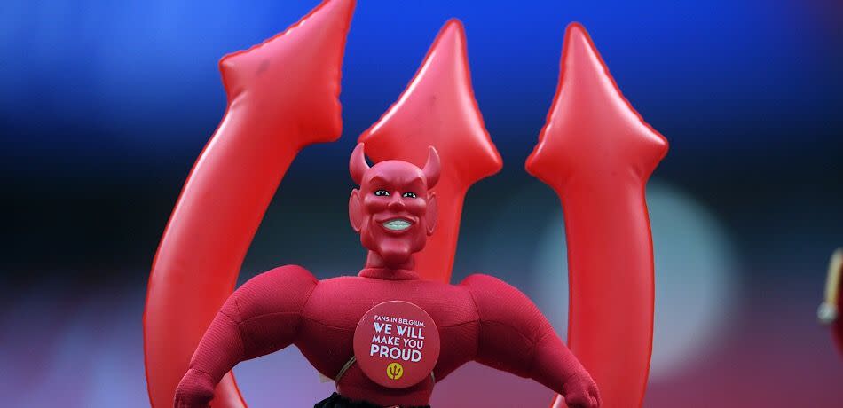 A common depiction of the devil, also known as Satan.