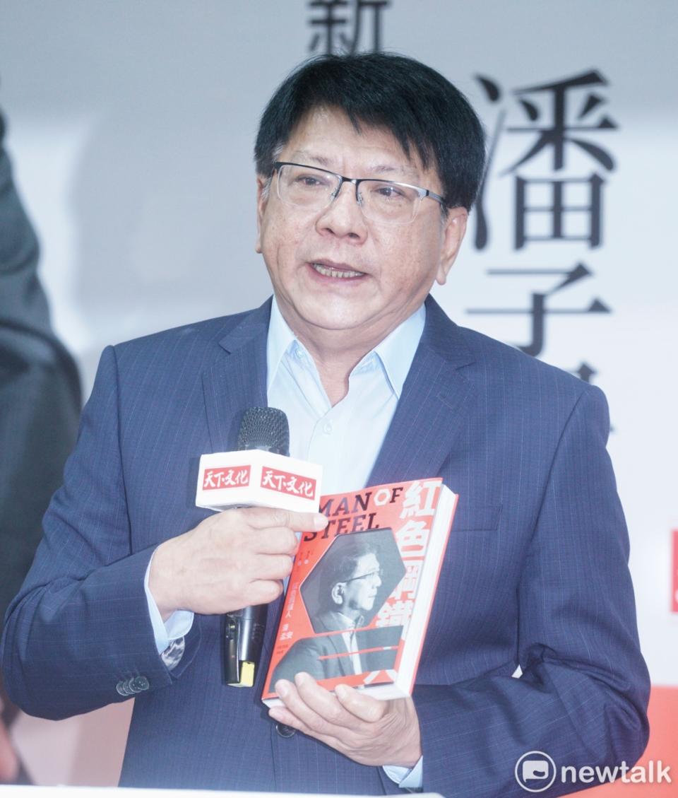 副總統賴清德出席前屏東縣長潘孟安「紅色鋼鐵人」新書發表會。   圖：張良一/攝