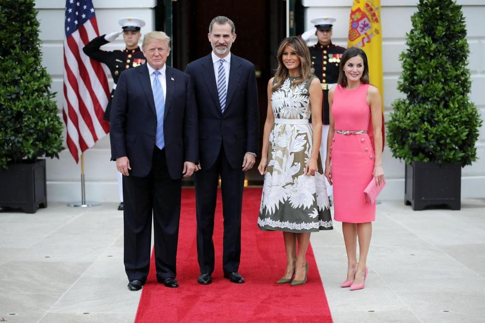 President Donald Trump, King Felipe VI of Spain, First Lady Melania Trump and Queen Letizia of Spain (Getty Images)