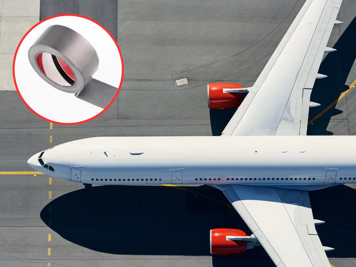 In a viral TikTok post, a user questions why Spirit Airlines is applying a silver tape to the wing of the aircraft.