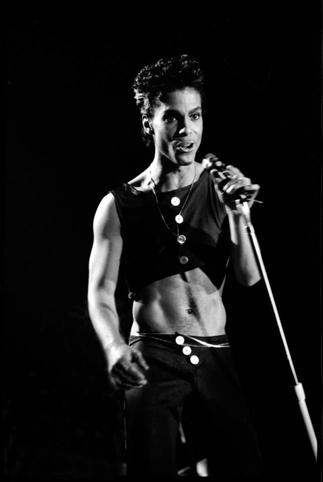 Prince bei seinem Auftritt in der Wembley Arena 1986