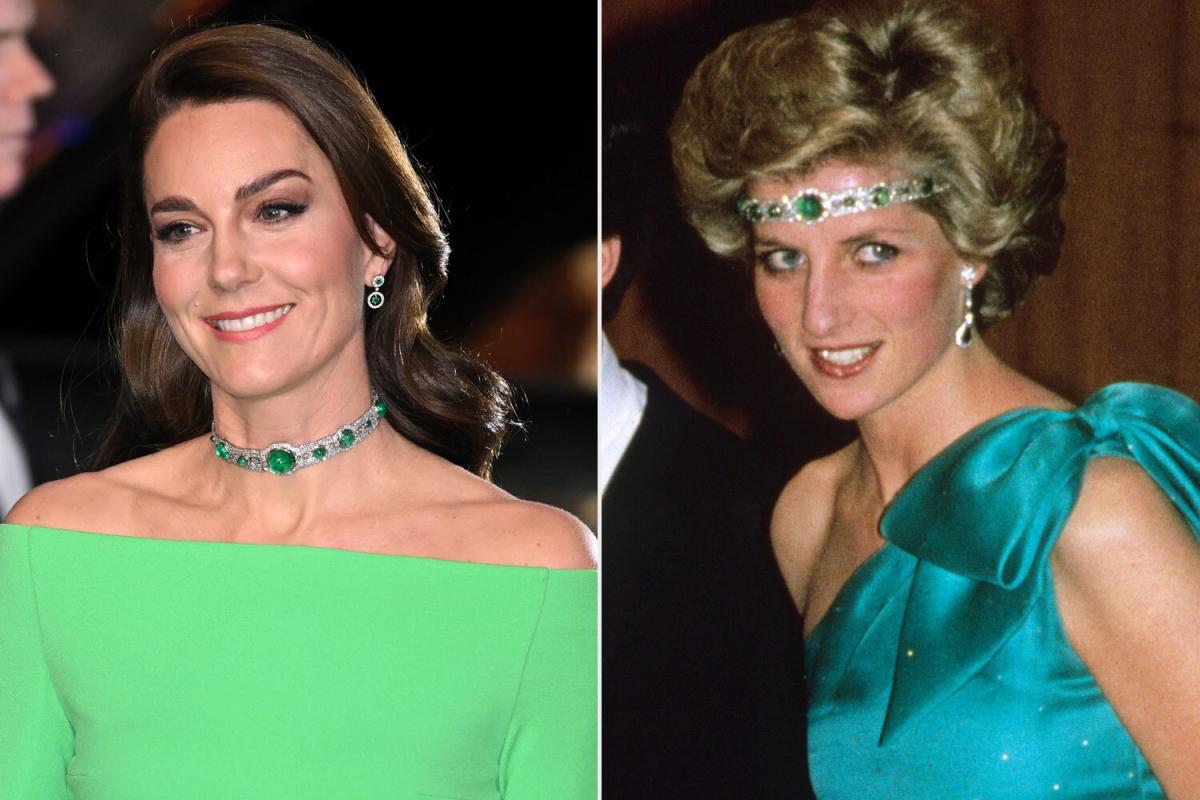 Kate Middleton Wears Princess Diana's Emerald Choker (Once Worn as a ...