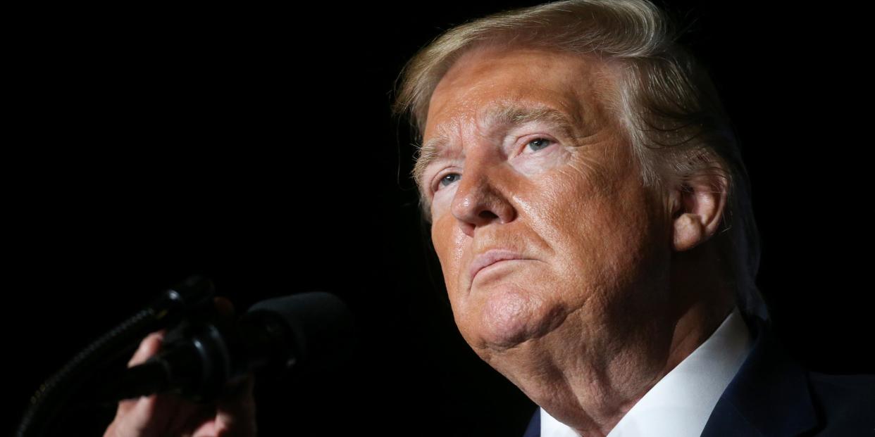 FILE PHOTO - U.S. President Donald Trump arrives to address the 2019 National Historically Black Colleges and Universities (HBCU) week conference in Washington, U.S., September 10, 2019. REUTERS/Leah Millis 