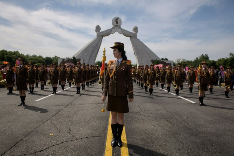 The visit comes after the Moon's visit to Pyongyang comes after North Korea put on its "Mass Games" propaganda display for the first time in five years