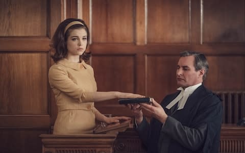 Sophie Cookson as Christine Keeler - Credit: BBC